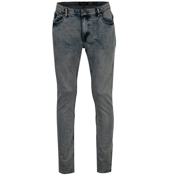Blugi slim fit albastru deschis cu aspect prespalat pentru barbati Broadway Tyler