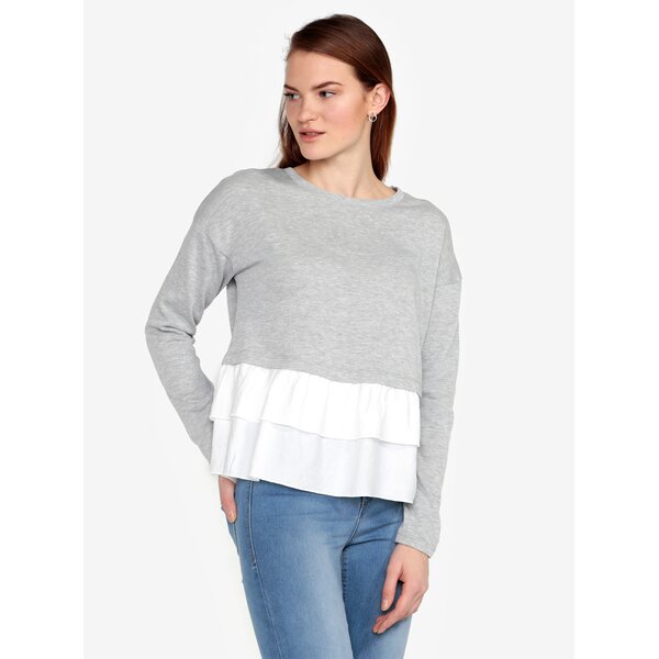 Bluza gri cu terminatie 2 in 1 - VERO MODA Rikke