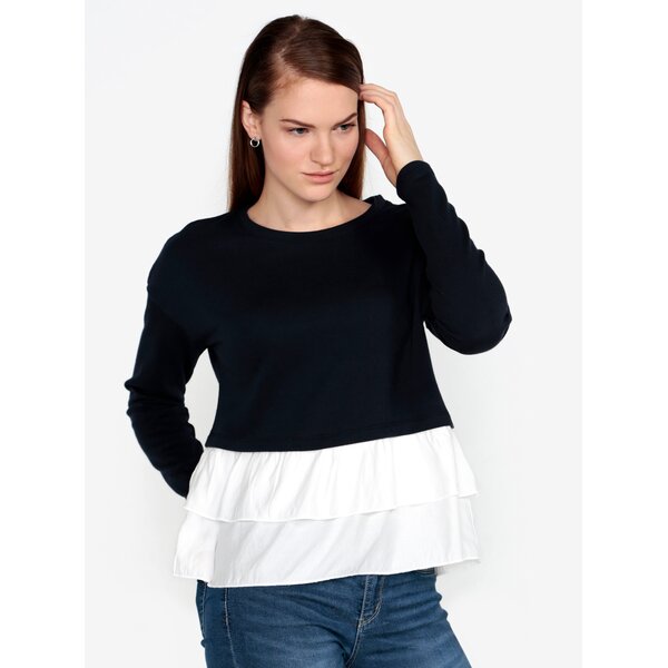 Bluza bleumarin cu terminatie 2 in 1 - VERO MODA Rikke