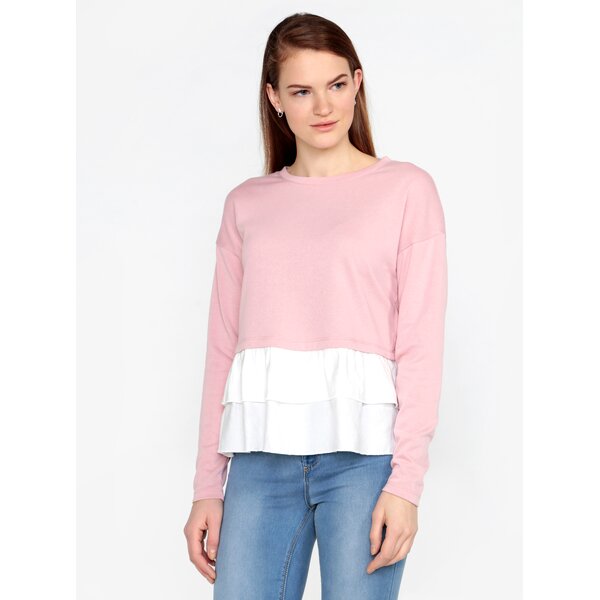 Bluza roz cu terminatie 2 in 1 - VERO MODA Rikke