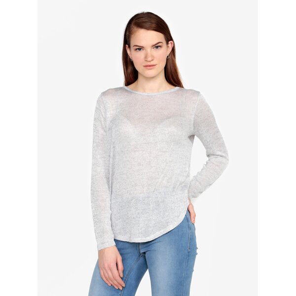 Pulover gri deschis translucid - VERO MODA New Ewa