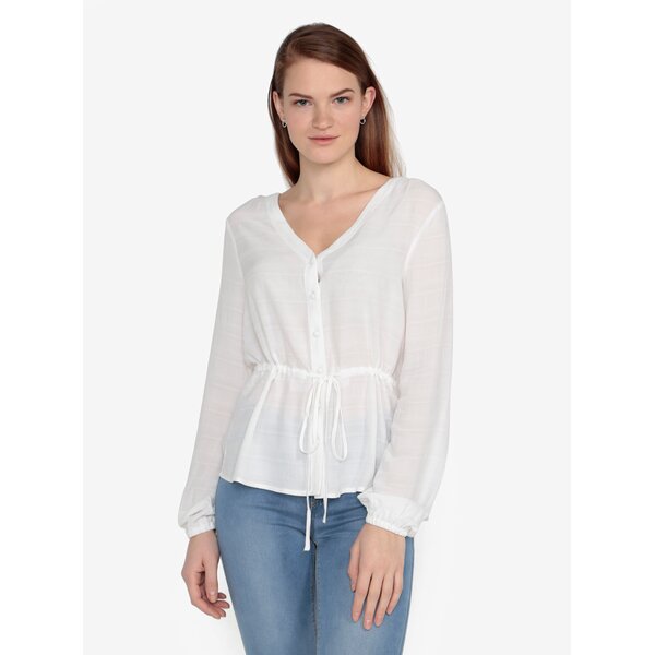 Bluza alb prafuit cu model fin - VERO MODA Sophia