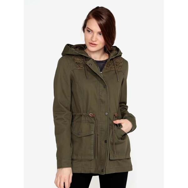 Jacheta kaki parka cu broderie VERO MODA Sille