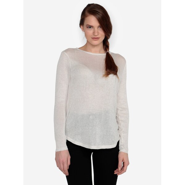 Pulover alb prafuit translucid - VERO MODA New Ewa