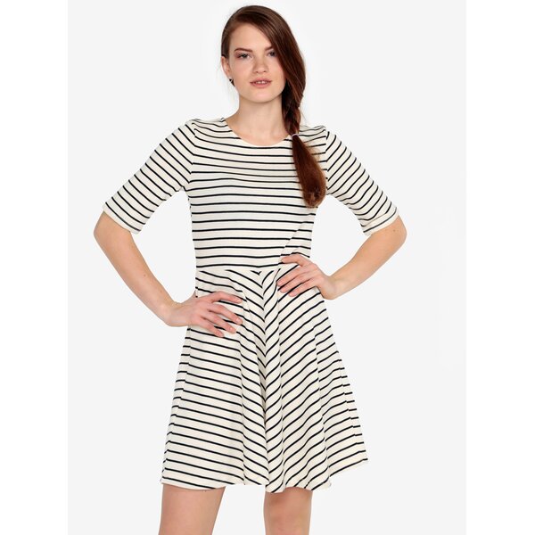 Rochie crem & negru cu model in dungi - VERO MODA Ula