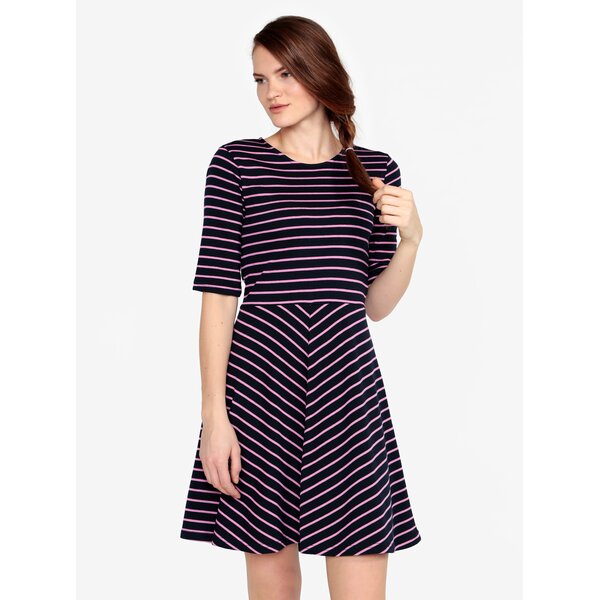 Rochie bleumarin & roz cu model in dungi - VERO MODA Ula