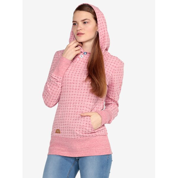 Hanorac roz cu print - Ragwear Chelsea Dots