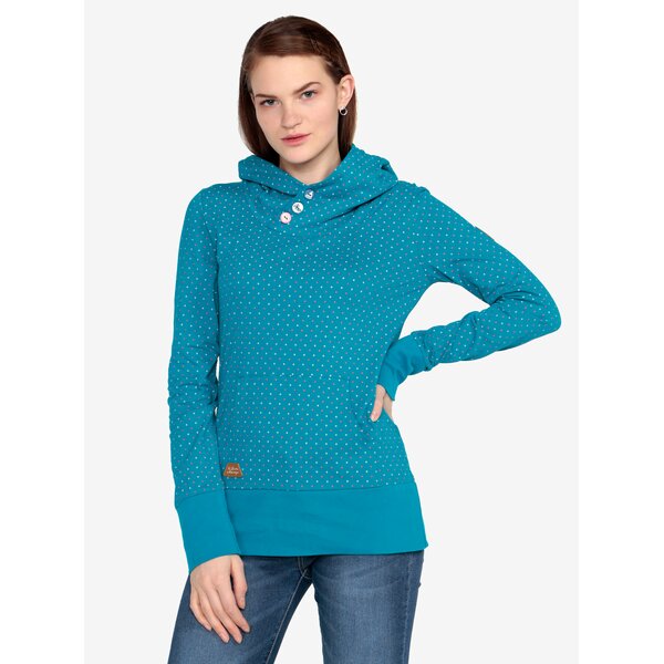Hanorac turcoaz cu print - Ragwear Chelsea Dots