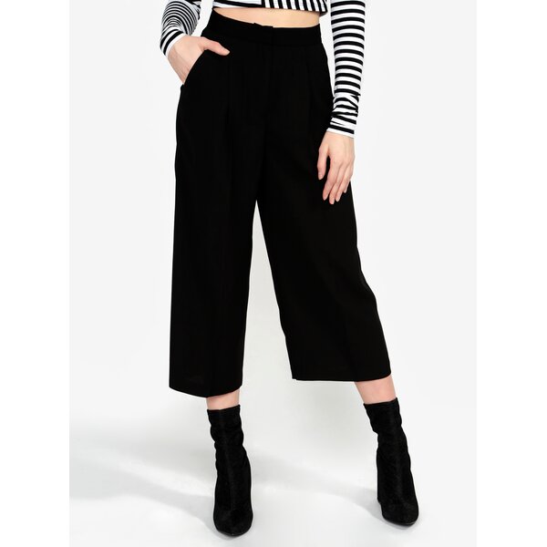Pantaloni cullotes negri - VERO MODA Janjuli
