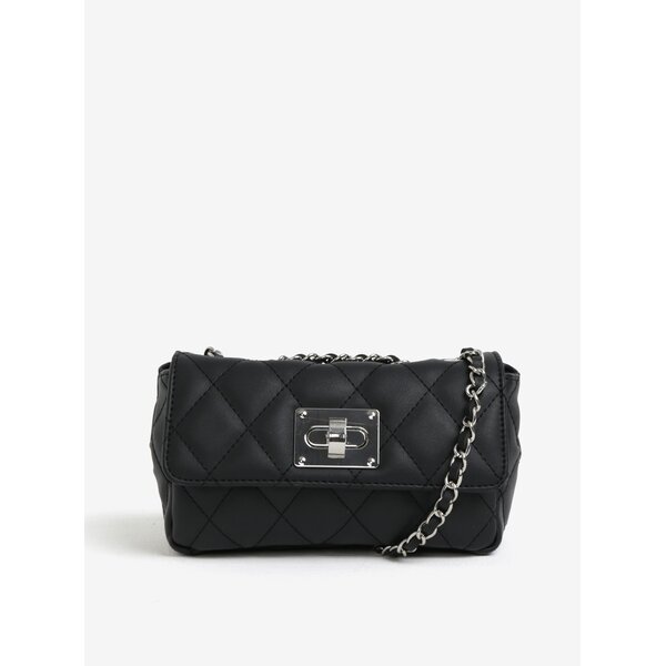 Geanta crossbody neagra cu cusaturi decorative Dorothy Perkins