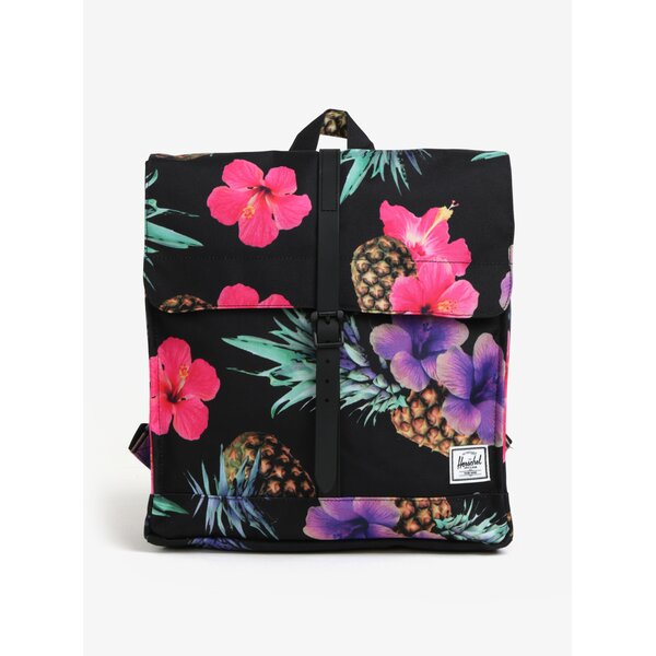 Rucsac negru cu roz Herschel City Mid-Volume 14 l