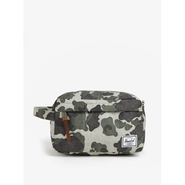 Geanta de cosmetice crem cu print camuflaj Herschel Chapter 5 l