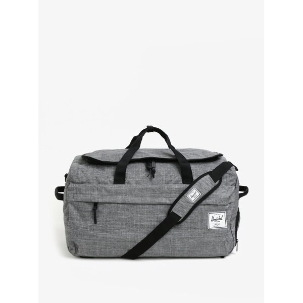 Geanta de voiaj gri melanj cu barete ascunse Herschel Outfitter 63 l