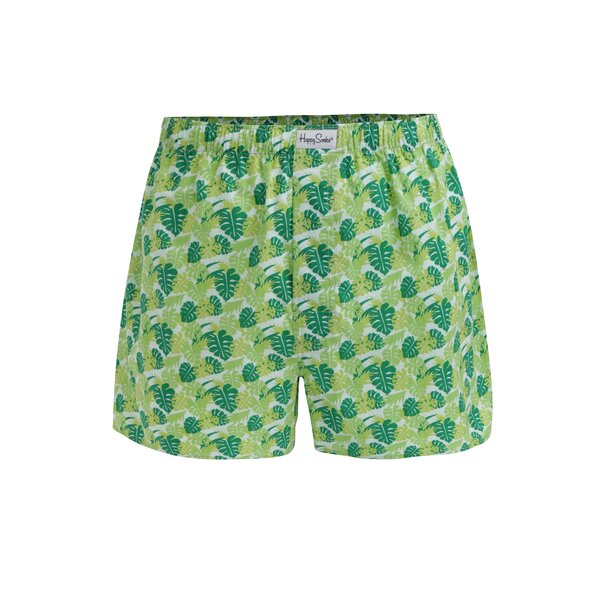 Boxeri largi verzi cu print - Happy Socks Jungle