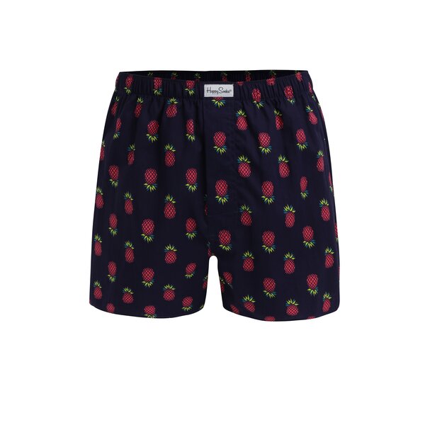 Boxeri largi bleumarin cu print - Happy Socks Pineapple