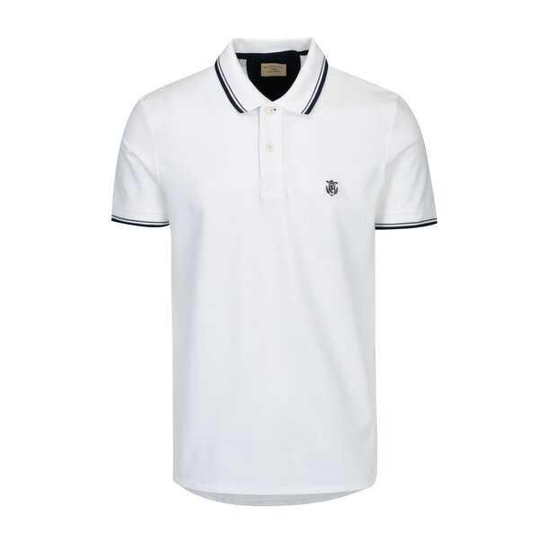 Tricou polo alb cu broderie - Selected Homme Newseason