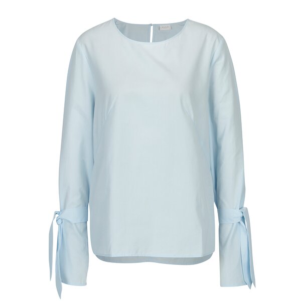 Bluza bleu cu maneci clopot si funda VILA Jenner
