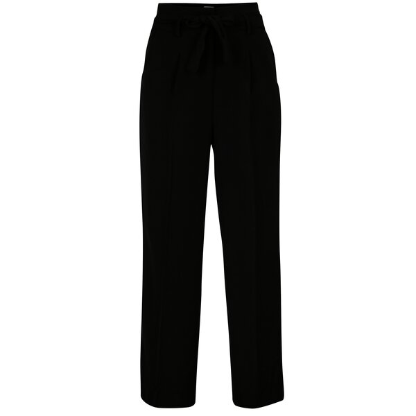 Pantaloni evazati negri cu talie inalta VILA Blamy