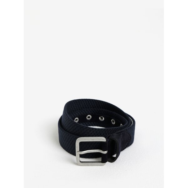 Curea bleumarin cu model si detalii din piele intoarsa - Selected Homme Spie