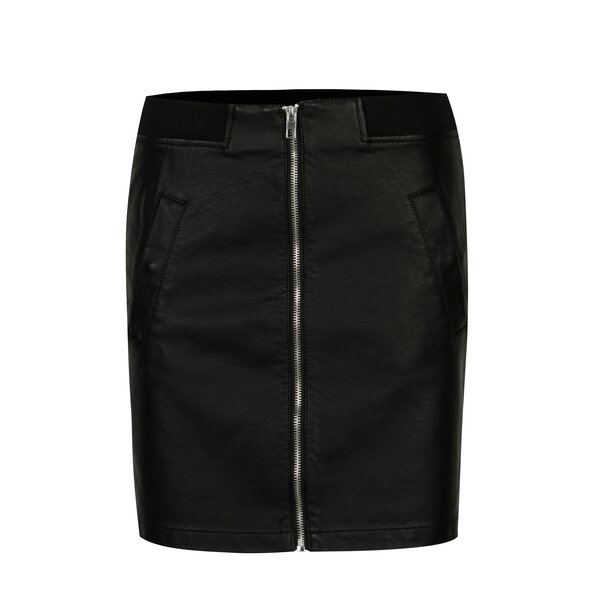 Fusta mini neagra cu fermoar Jacqueline de Yong Bounty