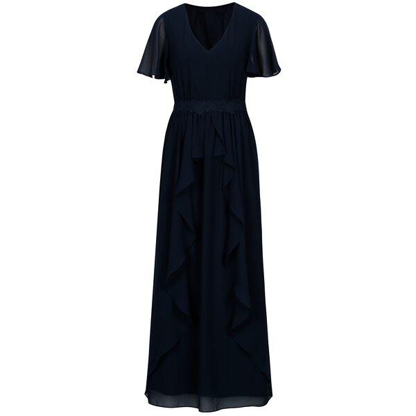 Rochie maxi bleumarin cu volane Dorothy Perkins