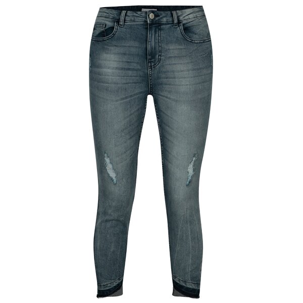 Blugi bleumarin skinny cu aspect deteriorat Jacqueline de Yong