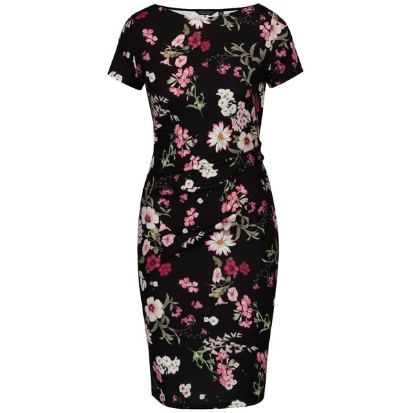 Rochie cu print floral si pliuri Dorothy Perkins