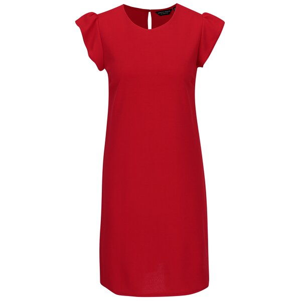 Rochie rosie cu volane la maneci Dorothy Perkins