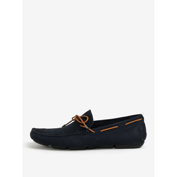 Mocasini bleumarini din piele pentru barbati Dune London Barnstable