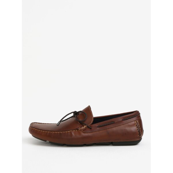 Mocasini maro din piele pentru barbati Dune London Barnstable