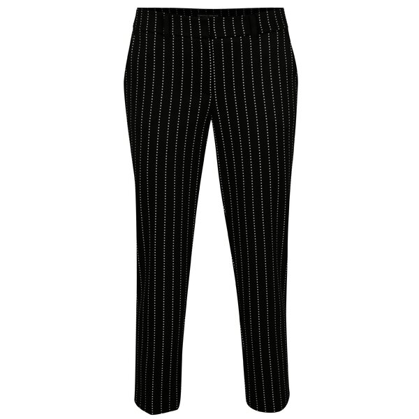 Pantaloni cropped negri in dungi Dorothy Perkins