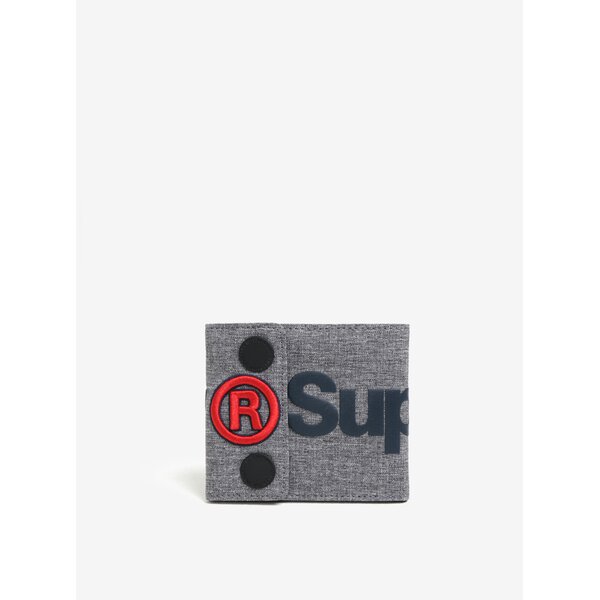 Portofel gri melanj cu print Superdry Wallet