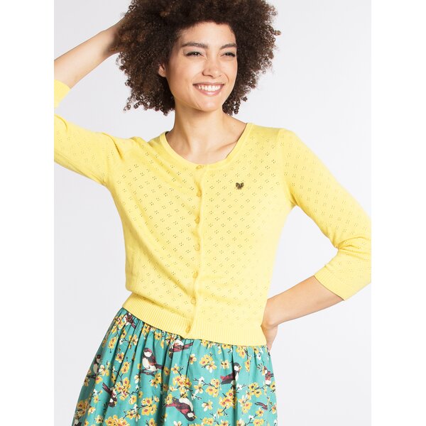 Cardigan subtire galben - Blutsgeschwister