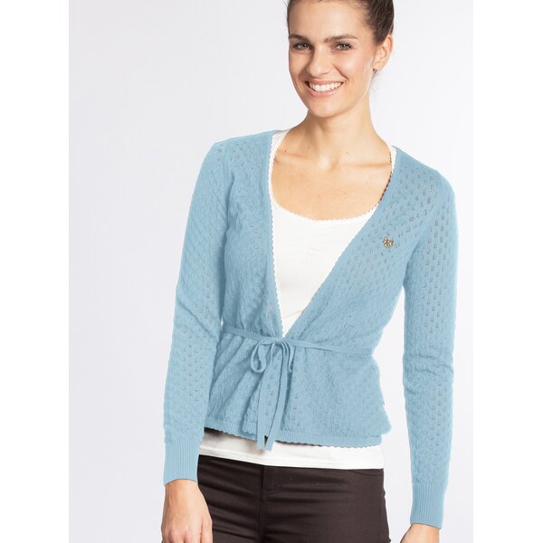 Cardigan subtire albastru deschis cu croi suprapus - Blutsgeschwister