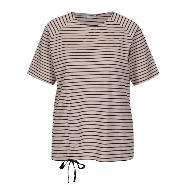 Tricou roz cu dungi si snur la terminatie Jacqueline de Yong Buzz