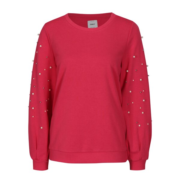 Bluza roz aprins cu margele ONLY Asti