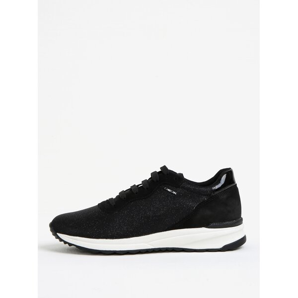 Pantofi sport negri cu aspect stralucitor pentru femei Geox Airell