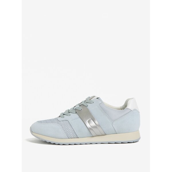 Pantofi sport bleu din piele intoarsa pentru femei Geox Deynna