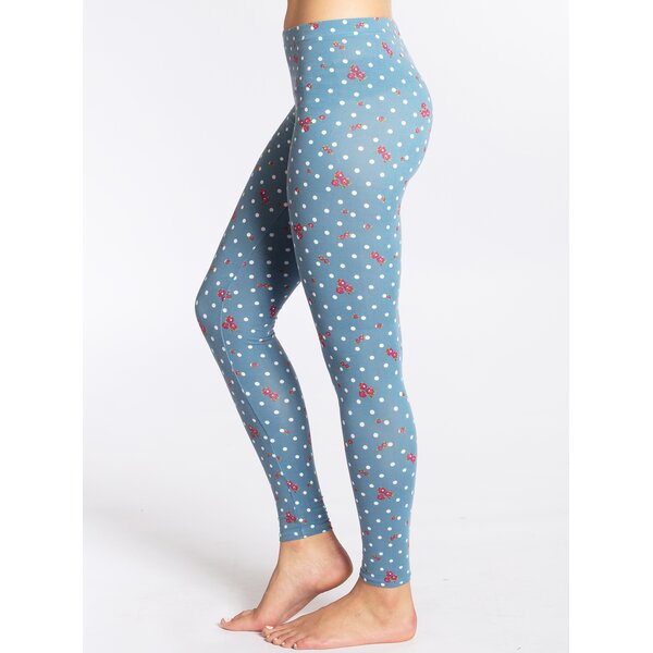 Colanti albastri cu print floral si buline Blutsgeschwister