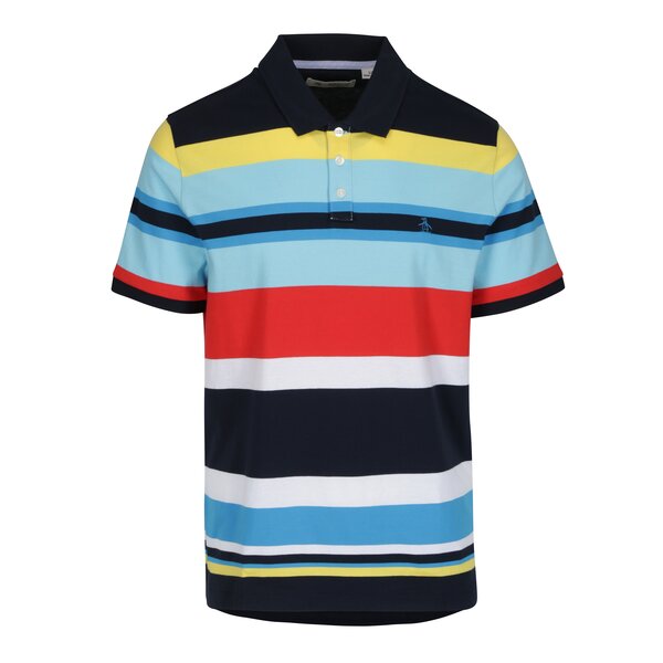 Tricou polo multicolor cu model in dungi - Original Penguin Engineered