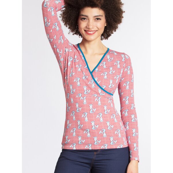Bluza rosie cu print sirene Blutsgeschwister