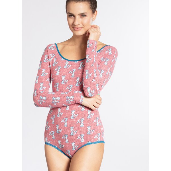 Body rosu cu print sirene Blutsgeschwister
