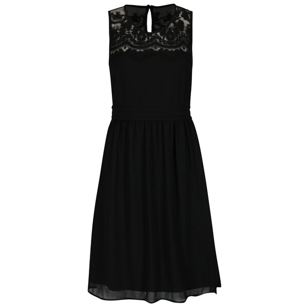 Rochie neagra clos cu dantela VERO MODA Vanessa