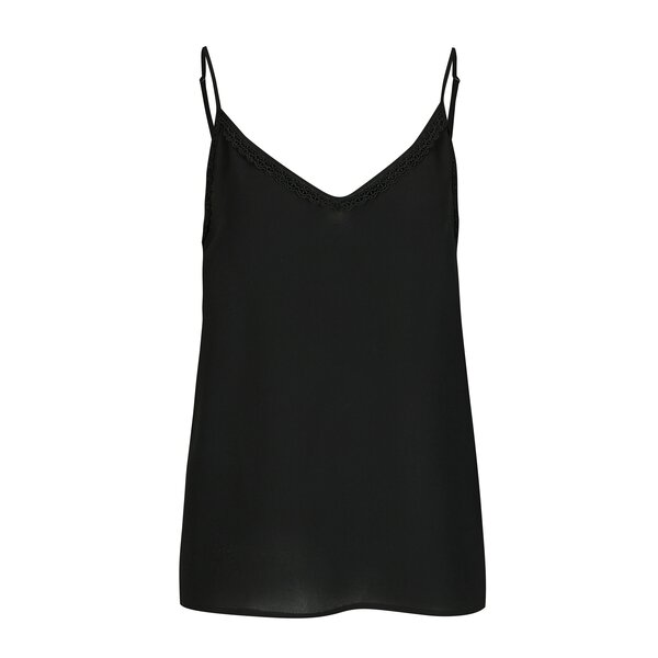 Top negru cu broderie discreta VERO MODA Sasha