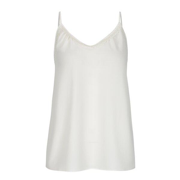 Top alb cu broderie discreta VERO MODA Sasha