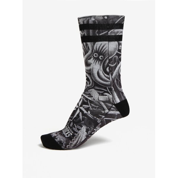 Sosete unisex negre&gri cu model - American Socks