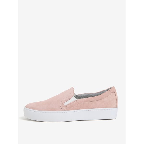 Pantofi slip-on roz din piele intoarsa pentru femei Vagabond Camille