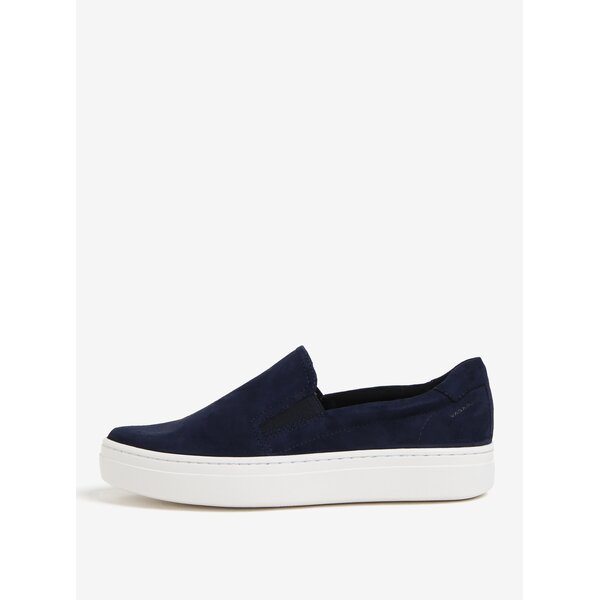 Pantofi slip-on bleumarin din piele intoarsa pentru femei Vagabond Camille