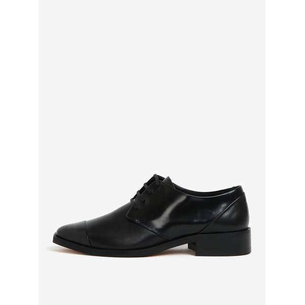 Pantofi negri din piele cu detalii glossy pentru femei - Royal RepubliQ