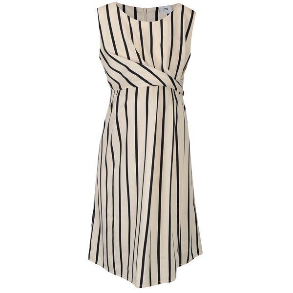 Rochie bej&negru in dungi pentru femei insarcinate - Mama.licious Shanne
